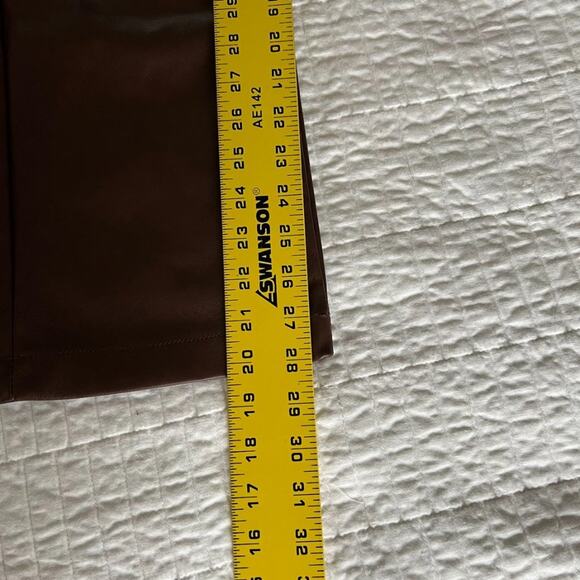 7 for All Mankind Faux Vegan Leather Slim Straight Pants - Picture 7 of 16